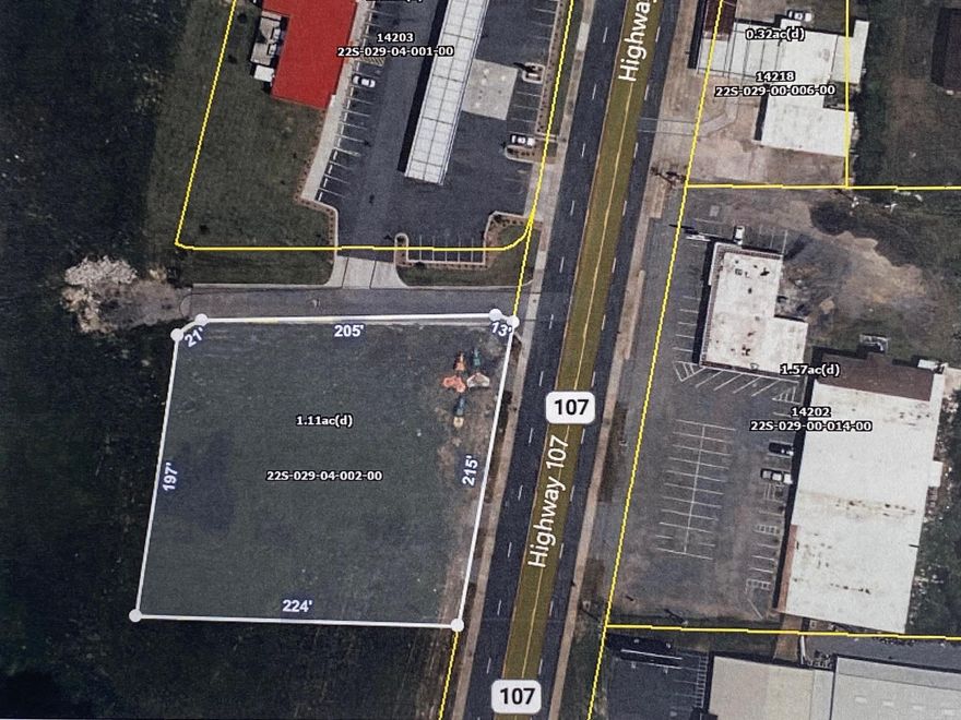 Great Commercial Location next to Big Red Convenience Store with approximately 215 feet frontage on Highway 107 and near Little Rock Air Force Base