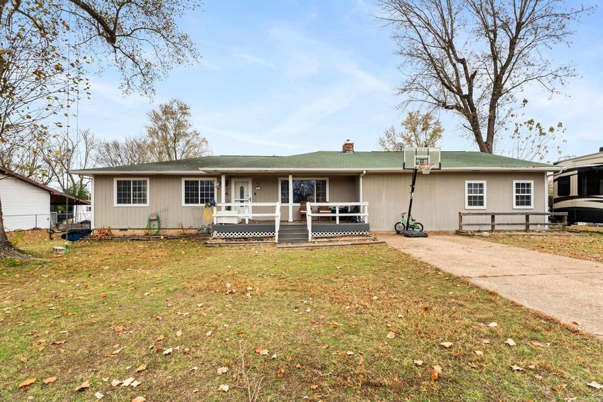 Tons of space in this updated 4-bedroom, 2-bath home with 2,161 sq ft and a spacious split bedroom plan. Enjoy all-new paint & LVP flooring throughout, plus a welcoming family room and cozy living room with a gas log fireplace. Kitchen offers plenty of space and includes a convenient walk-in pantry. Outside, relax in the new 27’x 54” above-ground saltwater pool, entertain on the covered deck, or unwind on the front porch. The privacy-fenced backyard provides a peaceful retreat and the brand-new 20' x 25' detached two-car garage adds great storage/workspace. Move-in ready, this home has it all! Buyer to verify all measurements."New furnace 11/2025"