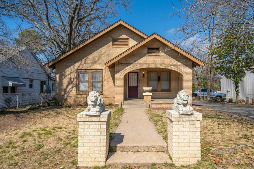 Charming 1940s 3 bedroom 2.5 bath brick bungalow. Centrally located to everything you need - walk to Oaklawn or take a short drive to downtown or the lake. Home has 1654sf with a living room, dining room, and an extra room that could be an office or even an extra bedroom. Primary bedroom has a half bath. Original wood flooring adds warmth and character. The fenced yard has plenty of room for Fido, a garden, or simply someplace to escape the hustle and bustle of everyday life. Large storage building for all your extras. Move in as is or update to add your own personal touches. New roof 2021. Updated electric. 1 Yr Home Warranty offered.