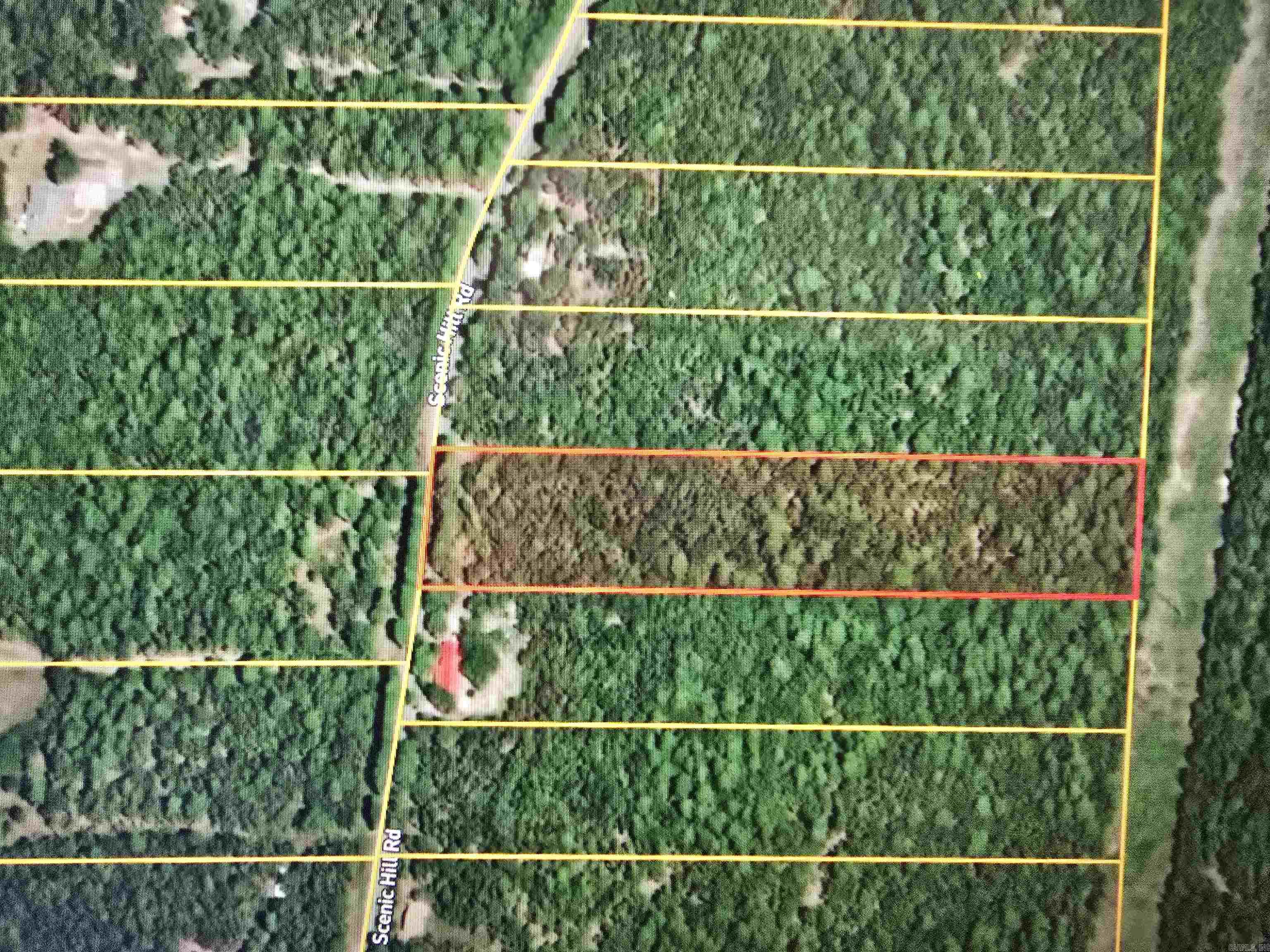 Ridge lot with a beautiful view. Plenty of room to build and plenty of trees for privacy.