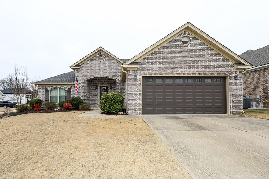One level, Handicap Accessible, ALL BRICK home on a corner lot in the desirable Del Rey Subdivision!  Immaculate and move-in ready! This open floor plan home boasts a wall of windows across the back of the house bringing in tons of NATURAL LIGHT! The windows come complete with custom shades too (some are electric!)! The kitchen features a large granite breakfast bar, a walk-in pantry, a refrigerator that conveys, and a sizable dining area!  The primary bedroom is separate from the other 2 bedrooms and features a tray ceiling, a large bathroom with double vanities, a soaker tub, a custom tiled shower, and a walk-in closet that connects to the laundry room and mud room area!  And...the washer and dryer convey!  Out back, the yard is HUGE; there is a nicely-sized covered patio, a 10x10 storage shed/shop with electricity and A/C, and a privacy fence with a double gate! Fireplace in living room with gas logs! NEW ROOF and gutters 2023! Located in the Benton School District!