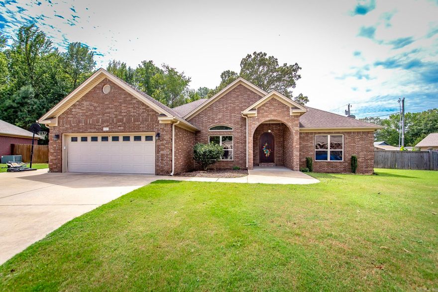 Don't miss this stunning home located on a cul-de-sac in Cabot.  You will walk into an open floor plan, living room, kitchen, breakfast area and a formal dining room.  In the kitchen you will have a  walk in pantry, plenty of storage and for added convenience a pot filler located above the stove.  Four good size bedrooms, primary bedroom is located separate from other three bedrooms.  Primary bath has jacuzzi tub, walk in shower and lots of storage.  One of the extra bedrooms has a built in desk.  Covered back patio and storage building will convey.  Extra parking pad out front. New dishwasher, carpet in primary bedroom and new paint!  Don't  miss out on this fabulous home.