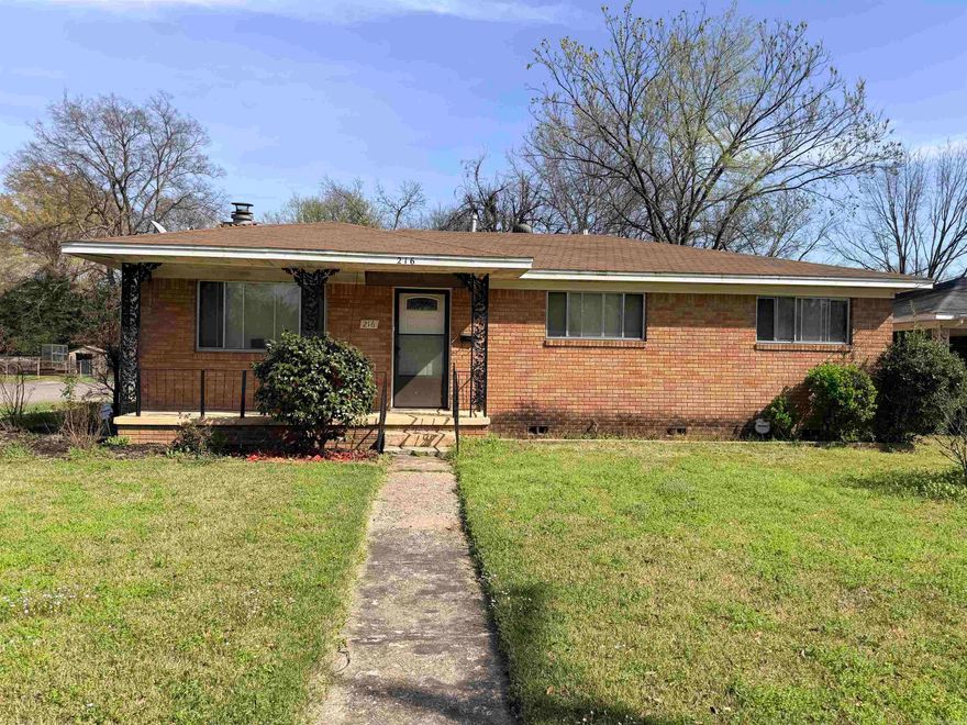 This one is the perfect fixer upper. It has wonderful potential. 3 bedrooms, 1.5 baths, living room, kitchen/dining and spacious bedrooms.  Seller says air conditioner has been replaced within the past couple of years and water heater replaced November 2025.  Backyard is huge and it's a fenced corner lot.  Double carport.  Agents see showing remarks.