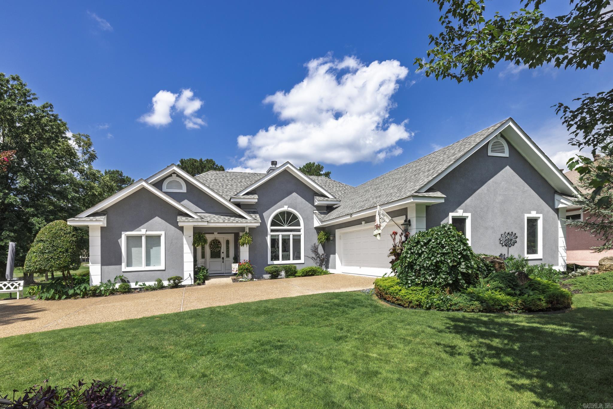 Enjoy resort-style living in this beautifully updated one-level home overlooking the DIAMANTE GOLF COURSE. Featuring an open floor plan with vaulted ceilings, large windows and a cozy gas fireplace, this home blends comfort and style. The kitchen boasts granite countertops, an island and stainless appliances. The spacious primary suite includes a walk-in closet and spa-inspired bath. Relax on the back patio with serene views of the pond and 17th green, surrounded by lush landscaping. DIAMANTE dues include unlimited golf on the private Diamante golf course. Diamante subdivision & country club is home to Golf Digest #4 ranked AR golf course. Club amenities include world class tennis & pickleball, a private swimming pool & a wide array of dining & social events. Property owners receive 3 free rounds of golf each month for family & friends. HSV is Americaās largest gated community encompassing 26,000 acres, over 30 miles of walking trails, 9 golf courses and 11 lakes for fishing & boating. HSV is 15 miles from historic Hot Springs National Park and Oaklawn Racing Casino Resort. Move-in ready and perfectly maintained -- a true Hot Springs Village gem.