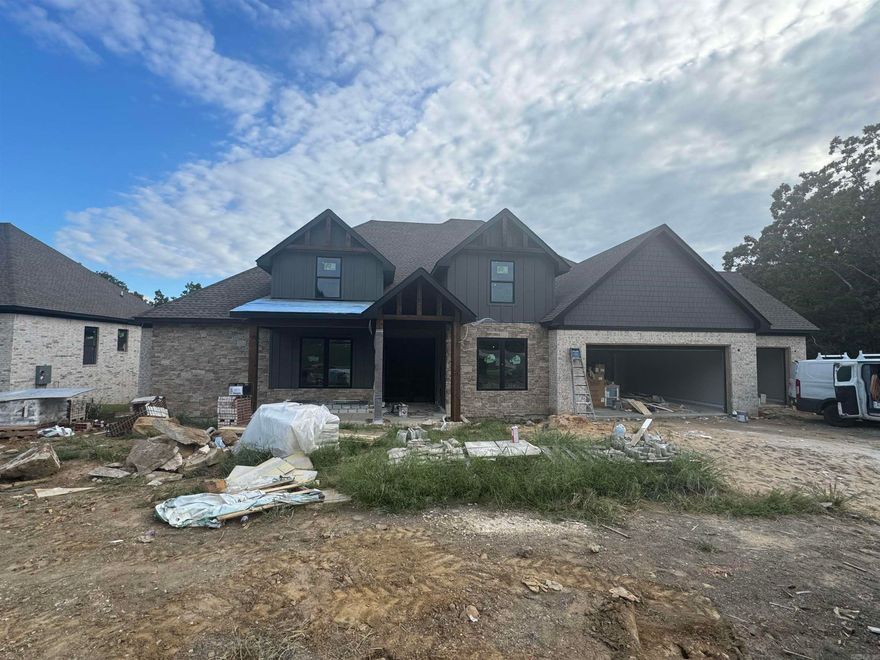 GATED, NEW CONSTRUCTION HOME WITH GOLF COURSE FRONTAGE! This one story, 2800 sq. ft. home offers a spacious open floorplan with 4 beds, & 2 1/2 baths. Home includes 3 beautiful fireplaces that sets the tone for cozy gatherings. Custom touches throughout! Luxury upgrades include: vaulted ceiling, wood beams, ss appliances, soft close cabinets, abundance of storage, a wet bar, oversized patio, 3 car garage, and so much more! This modern craftsman home is a must see! Expected completion date is October 2024. Customizable flooring, paint, and countertops available until August 15, 2024.