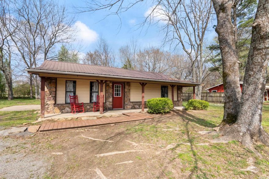 REMODELED & MOVE-IN READY STARTER HOME! Conveniently located near the city of Conway, this adorable 2 bedrooms, 1 bathroom home situated on a HUGE half acre corner lot features a long front porch and beautiful trees perfect for relaxing on beautiful sunny days. Updates included NEW interior paint, NEW VP flooring in living room, NEWER carpet in bedrooms and NEW kitchen counters &amp; cabinets. The cozy living area features a vaulted ceiling with wood center beam, all bedrooms on one level, eat-in Kitchen dining area, all electric central heat & air & appliances. Refrigerator included! The exterior has been power washed and the yard is tidy. This is a must see! Agents see remarks.