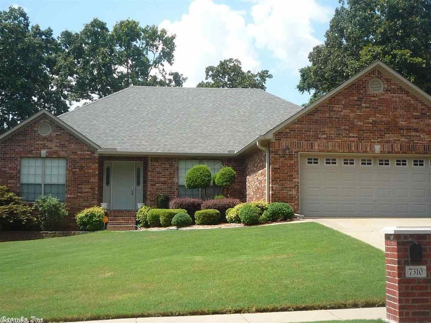 Gap Creek home features 3 BRs, 2 baths, great room with fireplace, formal dining room and laundry room.  Master suite has luxury bath and huge walk-in closet.  Updates include Roof 2011, granite countertops and tile backsplash in kitchen, stainless steel appliances, floors in master, greatroom and hall; alarm system, gas logs and new front door. Beautiful deck and small backyard are perfect for entertaining or just enjoying the outdoors by yourself.  One owner and perfectly maintained.  You will love it!!!