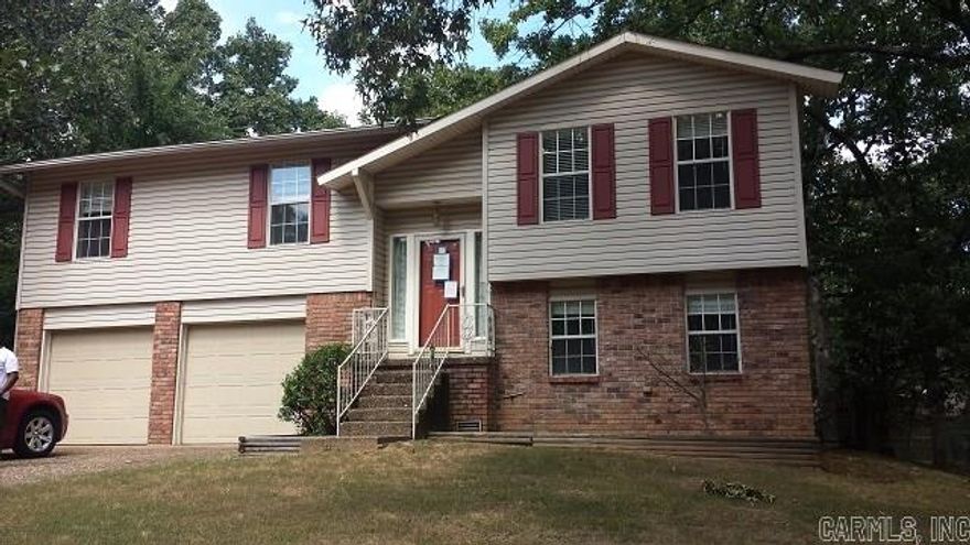 Sherwood- SOLD AS IS-  This 4 Bed rm, 3 Bath home Offers Spacious Great rm W/FP, Large Kitchen lot's of Cabinets,  there are 3 Bed rooms up and 1 down, Fully fence yard with Storage building and a 2 Car garage, this house is just minutes from  Air Base, Little Rock & Freeway this Home will make a good starter home and you can go RD loan, you will need a Approval Letter, Earnest Money.