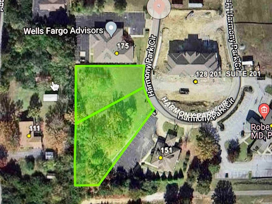 Two commercial lots in the center of town situated just across from CHI hospital with visibility from MLK bypass.  The property is situated amongst newer medical facilities. Fantastic location for a medical clinic or professional office. Owner is willing to sell the lots separately.  All utilities available.