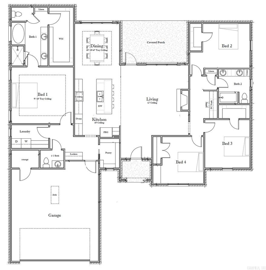 Looking for a New Home to call your own? Come check out this new construction home being built by Bowles Homes. This 4 bedroom 2.5 bathroom home is for you to choose your options. With an accepted offer you get to choose colors, fixtures, flooring, etc. Get a custom build at a spec home price. This split floor plan home features a large master suite with large walk in shower and a very nice soaker tub. Large closets are a bonus so you don't have to fight for closet space! If you love to cook check out our large open kitchen with solid surface counter tops, gas range and wall oven. Perfect for entertaining guest. The guest bedrooms on the opposite side of the home are spacious with a guest bath featuring two sinks. There is also a built in study nook for an office or study area. If you have any questions give us a call today. see agent remarks.
