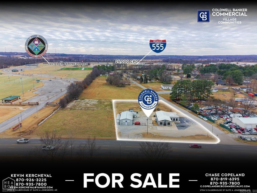 Coldwell Banker Commercial - VC is pleased to bring to market 3101 Dan Avenue, Jonesboro, AR 72401. The property features two buildings located on a fully fenced site along Dan Avenue, which sees approximately 9,500 VPD. The primary building contains 3,060 SF and offers a functional mix of office and warehouse space. The secondary building totals 1,800 SF and includes warehouse space with a restroom and breakroom, providing added operational flexibility. This property is well suited for owner-users or investors, with the ability to occupy or lease the buildings together or separately. This offering is for Real Estate only -- the current business is relocating and continues to provide the best in full service commercial and residential glass sales and service.