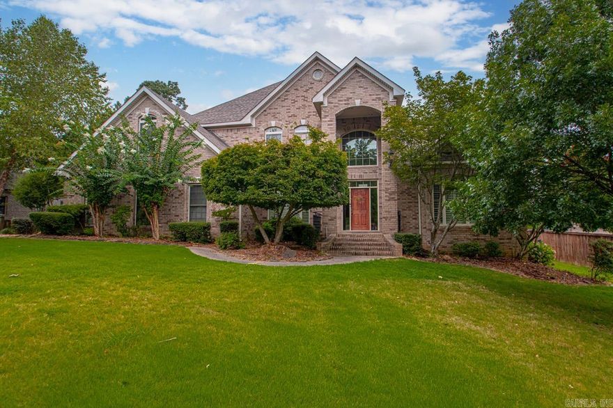 If 119 Feet of Lake Frontage in the beautiful Hurricane Lake Estates is what you've been dreaming of, look no further!! This amazing one owner, all brick home sits on right under 3/4 of an acre! It has so many great features starting with 20+ foot ceilings in the entrance/living area and an abundance of windows so you can enjoy plenty of natural light and the lake front view! Three bedrooms with a Bonus room (could easily be 4th bedroom with perfect spot for a closet), 2.5 bath, formal dining room, office, laundry and sunroom right off of the kitchen. Lots of great curb appeal, 3 car garage and a spacious back porch area (partially covered) to soak up the views, sip on a cup of coffee and enjoy the fall weather right around the corner!