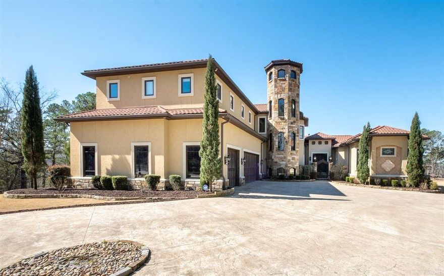 Unbelievable gated showcase- luxury entertaining! Completely renovated 2019- 5 acre estate w/heated, beach entry UV & ozone pool, flagstone porch, pool bath. 9" hickory floors, heat glo fireplace in hearth, wine cellar, media/game room, 2 laundry rooms. Chef's kitchen- 2 marble islands, Thermador appl., Bosch coffee, Sonic ice. Master bath- heated marble floors, soaker tub, luxury spa shower. Versatile 6th bedroom, bunk room (sleeps 4). Impeccable custom renovation- private, serene estate. See docs online.