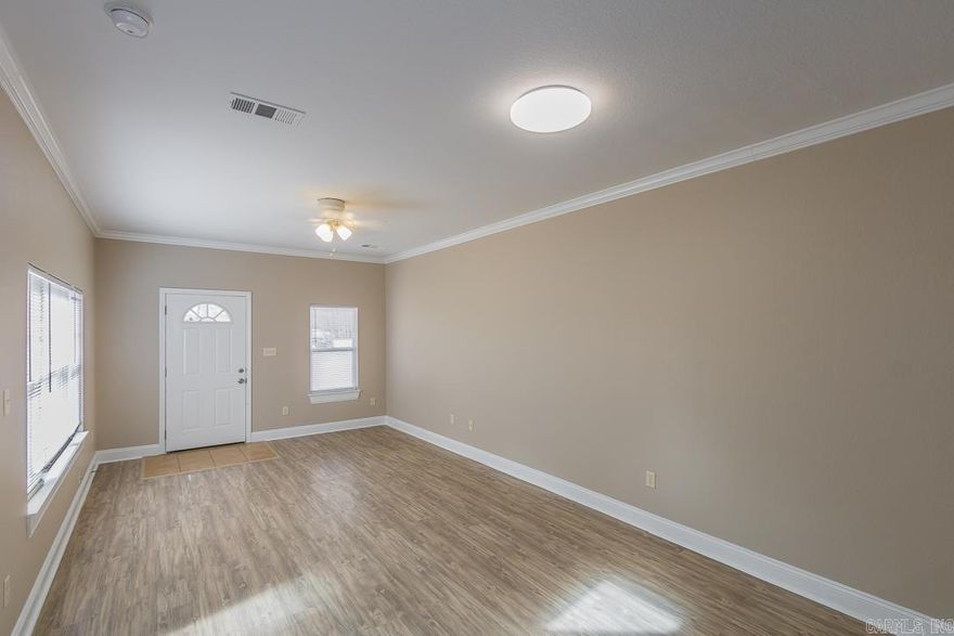 Super cute newly remodeled duplex in Bryant! New flooring and paint throughout. Beautiful granite countertops. Large windows throughout that let in plenty of natural light. Covered back patio area that is perfect for enjoying days outside. COMES WITH ALL APPLIANCES!! The lease for this property is for 18 months and income has to be three times the amount of rent.  Disclaimer- Please Note:  1. Due to multiple apartments available for rent, photos may differ from the available apartments. Please contact the Leasing agent to arrange a showing of available apartments.  2. All apartments are the same layout and finish, some have Granite countertops and some do not. Some have white and some black appliances.