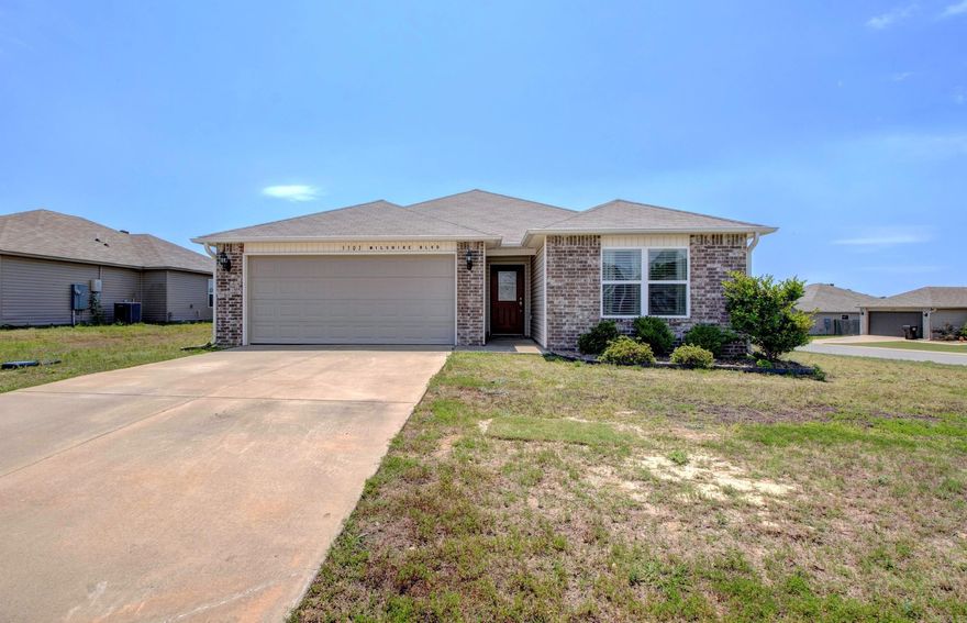 Qualifies for ZERO down USDA financing! Immaculately maintained one-owner home that still smells brand new! Situated on an oversized corner lot on a quiet cul-de-sac street, this 3 bedroom, 2 bath home offers incredible upgrades, storage, and value throughout. Features include a large great room, walk-in pantry, laundry room with mudroom area, coat closet, 3 linen closets/areas, and a spacious primary suite with TWO walk-in closets and a walk-in shower. The kitchen boasts a tiled backsplash, upgraded Delta faucet, upgraded stove, and a movable island that conveys. All bedrooms and living area feature upgraded remote-control Hunter ceiling fans. Refrigerator, washer, dryer, patio furniture, and window treatments all convey for added value. Additional upgrades include cabinets above both toilets, upgraded toilets, gutters all around, garage door opener with two remotes, and a 6-ft wooden privacy fence. Enjoy beautiful sunsets from the oversized 10x16 patio! Plus, the AHS Home Warranty transfers through October 21, 2026 for added peace of mind. Bonus location perk — the new Buc-ee’s is being built just 5 minutes away!