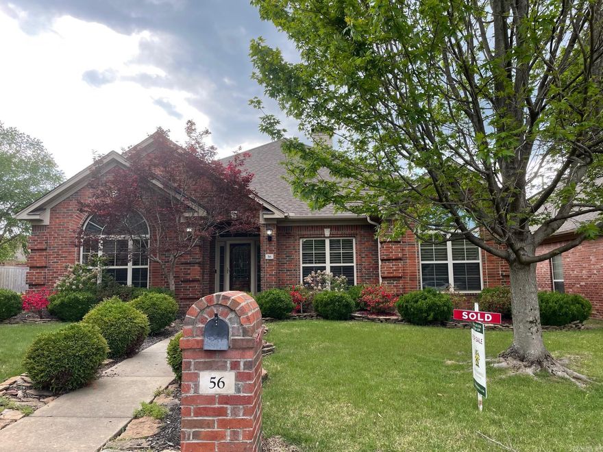 One level home with 3 bedrooms, 2.5 baths, 2 living areas, screened porch, private backyard, 3 car garage. New hardwood floors. Generator and saferoom.