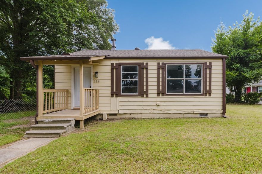 This beautifully renovated 2 bed, 1 bath home has been completely updated from top to bottom! Featuring brand new flooring, fresh paint, updated fans and light fixtures, new windows, and a new LG AC unit with heat, this home is move-in ready and full of charm. The sleek new kitchen boasts new cabinets and modern finishes, and the fully updated bathroom adds to the fresh, contemporary feel.  Outside, you’ll love the freshly painted exterior, new roof, fenced-in side yard perfect for pets or privacy, and a spacious yard on the left with room to relax or play. Don’t miss this amazing opportunity to own a fully updated home with thoughtful upgrades throughout!