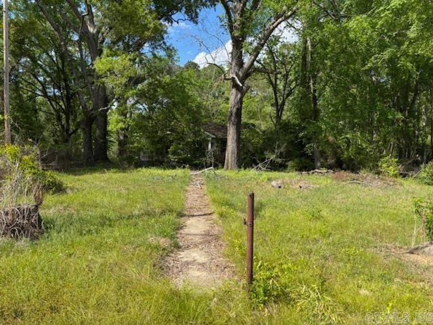 This is 4.82 acres of land with an old, partially burned out house which is uninhabitable.