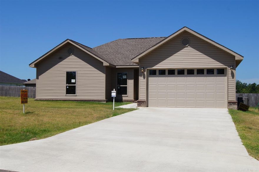 Gated Subdivision. 2 Car garage, huge cathedral ceiling in Great room, dinning room. Stainless steel appliances, custom cabinets in kitchen. Amazing master bedroom with walk-in closets, Jacuzzi tub and separate shower. Energy efficient, heat pumps, gutters, wired for high speed Internet through Windstream. Come home to the country! Only 20 minutes to Little Rock, Great Schools-East End/Sheridan District! VA, FHA, Conventional, and the Rural Development-no down payment.