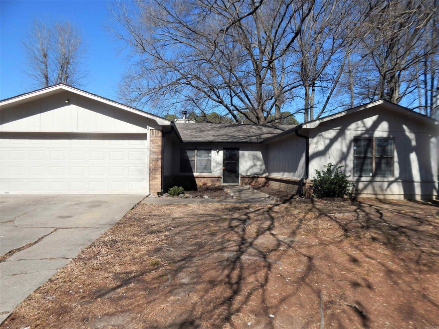 Very Nice and clean and ready to move into 3 BR 2 Bath 1 Level has Fireplace and 2 Car Garage, Fenced back Yard, Covered Patio and Cathedral Ceilings in Great Room! New Paint and LVT Hardwood style floors throughout! Brand NEW HVAC System!   Rent is $1250/mo. Deposit is $1250. Will consider a small dog. No large dogs or puppies allowed. No Section 8 or Housing on this one.