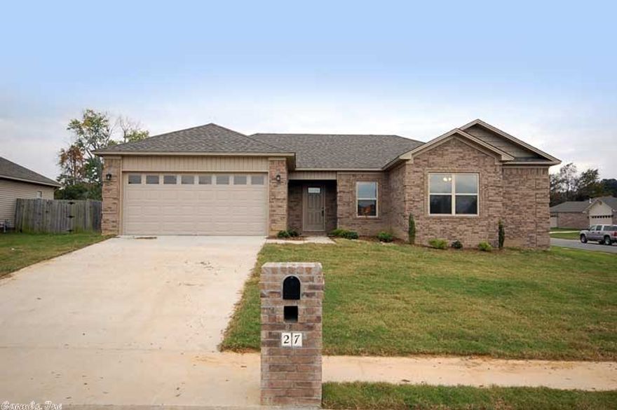 This beautiful 4 bedroom 2 bath new construction is perfect for you! Huge corner lot with a great covered back porch! As you enter this home you see gorgeous hand scraped laminate floors that opens to a fabulous kitchen! Tile floors, granite counter tops, Stainless steel appliances and stained cabinets. Master bedroom has a pan ceiling and crown molding. The master bath is huge and has a jetted tub and double vanities. Three other large bedroom and another large bath. This is a must see! Call today!