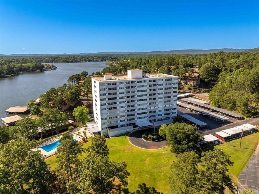 Enjoy waterfront condo living at 740 Weston Road in Hot Springs, AR. This 1-bedroom, 1-bath unit features gorgeous water and mountain views, creating the perfect setting for everyday relaxation or a weekend escape. With a proven long-term rental history at $1,300 per month, it also presents a strong investment opportunity. Located in the Lake Hamilton School District, residents enjoy access to a pool, tennis courts, game room, party room, on-site laundry, gated entry, and designated parking all within minutes of downtown Hot Springs.