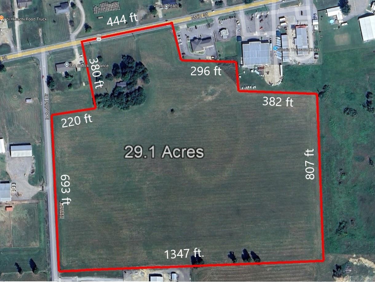 Development Potential for commercial development with 444 ft of Hwy 64 B frontage and residential or commercial development potential with 693 ft of Industrial Dr. frontage.
