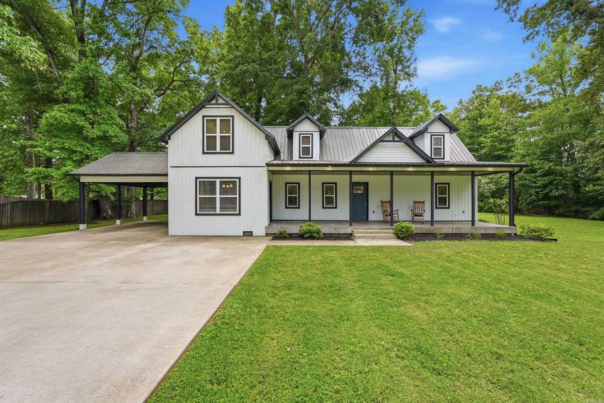 Charming updated 3 bedroom, 2.5 bath home located in the heart of Greenbrier. Combining modern comfort with country charm, this move-in-ready home welcomes you with a large covered front porch and a spacious open-concept floor plan perfect for entertaining and everyday living. The main level features a bright and inviting living area that flows seamlessly into the kitchen and dining space, creating the perfect gathering place for family and friends. Luxury vinyl plank flooring throughout adds both style and durability. Upstairs, you’ll find two spacious bedrooms, a full bath and a versatile landing area ideal for a home office, playroom, media space, or second living area. Step outside to enjoy the large backyard complete with a deck perfect for grilling or relaxing, plus a dog kennel and storage building offering extra space for pets and outdoor equipment/storage. Conveniently located near shopping, dining and local amenities, this beautiful home offers the perfect balance of comfort, functionality and small-town living. Don’t miss your opportunity to make it yours, schedule your showing today.