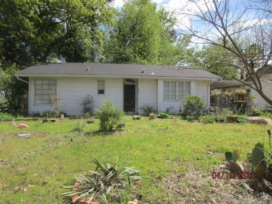 Investor's dream.  2 bedrooms and 1 bath, fenced backyard.  Detached 1 car garage with office.  1 car carport.  Hardwood floors.  New roof in 2021, new gutters, new garage door.  HVAC has maintenance contract.  Back patio area.  Call today to schedule your appointment.