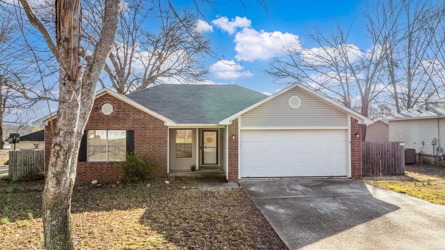 This charming 3-bedroom, 2-bathroom home is located in a super cute neighborhood and offers a perfect blend of comfort and convenience. The primary bedroom is set apart from the other two, providing added privacy, and features an en-suite bathroom and ample closet space. The kitchen and living room flow seamlessly together, with a cozy eat-in kitchen area perfect for casual meals. The home also boasts a 2-car garage and a low-maintenance backyard, with plenty of space to relax and entertain, while a small grass yard makes upkeep a breeze. It's a fantastic home in a great location, ready for you to move in and enjoy! Fridge / Washer / Dryer can be provided.