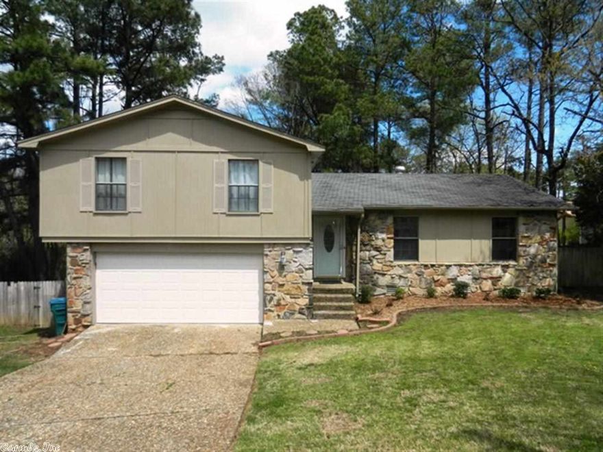 Very nice home with many updates. Freshly painted rooms and new carpet except living/dining room. Heated and cooled room off garage with bathroom & closet is counted as a bedroom. Huge flat backyard backs up to green space. Nice kitchen with new counter tops and fixtures opens to family room with a stone wood burning fireplace. Lots of storage in this home.Heated and cooled 183 sq.ft. room off garage with own bath. Sq. footage is approx. and you are encouraged to measure.  Roberts Elementary School zone.