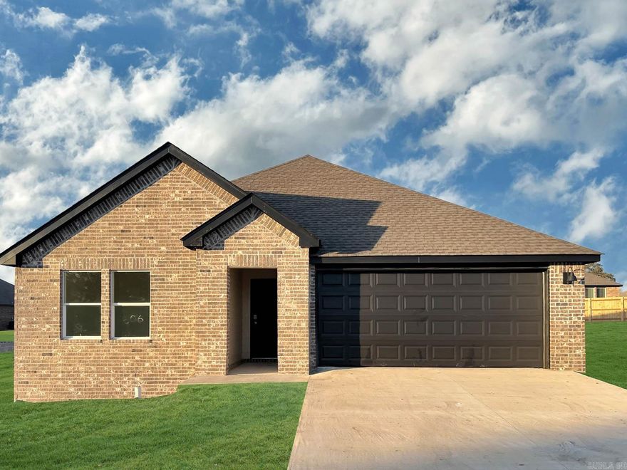Jubilant Justin plan in Ridgefield Subdivision located in Searcy, AR! These new construction homes feature modern finishes for comfortable living! Each home has LVP and carpet. In the kitchen and bathrooms, you’ll find beautiful quartz countertops. In the primary bathroom, you’ll find a walk-in shower and a quartz vanity! Each home will have 4-sides brick with Hardie® siding per plan. Each home comes with a programmable thermostat! 10-year limited Homebuyer’s Warranty! All photos are stock photos, representative of plan only and may vary as built. Annual taxes is an estimate. Taxes are TBD.