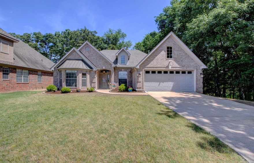 Show Stopping Drop Dead Gorgeous! Hurry over to see this what the fuss is all about. Luxury living in the prestigious gated Sologne subdivision of The Country Club of Arkansas! This stunning custom-built one-level home offers 2,116 SF with 4 bedrooms, 2 bathrooms, and a desirable split floorplan. The spacious open-concept design is filled with natural light from abundant windows and features soaring 10–12 ft ceilings, tray ceilings, elegant crown molding, and a cozy gas log fireplace. The custom kitchen includes updated appliances, pantry, gas range/oven, and refrigerator that conveys at closing. Formal dining area offers flexible space for office or second living area. The private primary suite features a soaking tub, walk-in shower, double vanities, and walk-in closet. Agents See Remarks.Enjoy peaceful views from the back patio overlooking protected wetlands, mature oak trees, walking trails, green space, and fishing lake. Roof 2017, HVAC 2018, Water Heater 2019. Private quiet cul-de-sac living in one of Maumelle’s most desirable golf course communities!