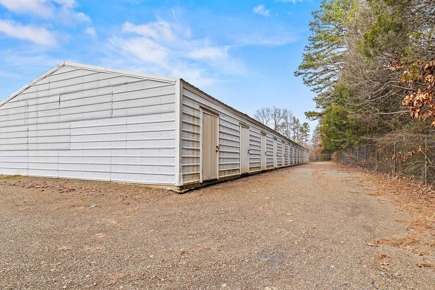 INVESTORS!!!!!!  This fully operational mini storage facility in Rose Bud, AR offers a unique investment opportunity with tremendous potential for growth. Situated in a convenient location with easy access, the property includes four well-maintained storage buildings and a separate manager’s quarters, providing both business and residential space in one location.  The facility spans 8,000 square feet of storage space, offering sizes to meet diverse customer needs. Additionally, the property includes a 768 sf manager’s quarters, providing convenient on-site living for the facility's manager. Situated on nearly an acre (.96 acres), this property has so much potential growth to generate steady income. Mineral Right Do Not Convey.