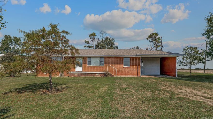 This well-maintained 2-bedroom, 1-bath brick home offers 1,348 sq. ft. of living space and sits on a beautiful 1-acre lot in the highly sought-after Brookland School District. The real showstopper? A 40x60 red-iron shop that was originally built as an airplane hangar  so yes, it's big enough to land your next big project. Sitting on a 6-inch concrete slab and complete with its own bathroom, it's perfect for hobbies, storage, or tinkering on just about anything. Enjoy peaceful rural living with easy access to town conveniences. Major updates over the last five years include a new HVAC, new roof, and new water heater, offering peace of mind for years to come. Inside, you'll love the spacious kitchen with an abundance of cabinetry and a formal dining room that could easily convert to a third bedroom if desiredthere's even room for an eat-in area in the kitchen! The oversized laundry room provides excellent storage space, and the all-brick exterior with a 1-car carport adds both durability and charm. For safety and security, a storm shelter is conveniently located on the property. Lovingly cared for by the same owner for more than 40 years, this property is ready to welcome new owners.