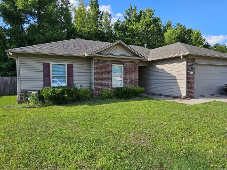 Perfect starter home or investment opportunity! Enjoy sitting outside on the back patio and relaxing or add this property to your portfolio. Exterior features gutters, plenty of parking, partially fenced, brick/siding combo. Roof was installed August 2022. Interior could use some TLC, but is in decent shape. Refrigerator will stay, laminate flooring and tile throughout. Great sized primary suite with lots of closet space! Home is priced to be sold AS-IS. Any lender required repairs will be negotiable.