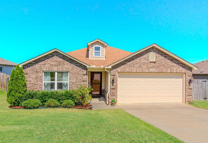 Beautiful, well maintained home in the Bear Paw Addn.  Roof is two years, fully fence with storage building and cover patio.  Open Living room & eat-n-kitchen makes great space for family entertaining.  Carpet in 3 bedrooms with ceiling fans and two full baths. Separate laundry and two car garage.