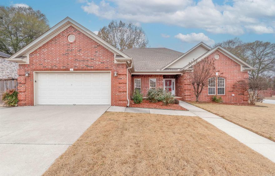 Recently updated and beautifully maintained, this 4-bedroom, 2-bath home sits on a desirable corner lot in the highly sought-after Cabot School District. Step inside to a spacious, open living room featuring a cozy fireplace—perfect for gatherings and everyday comfort. The bright eat-in kitchen and laundry room are finished with elegant porcelain tile flooring, while a separate dining room offers extra space for entertaining. The primary bedroom suite with herringbone tile flooring is a true retreat, complete with a stunning ensuite bathroom featuring a luxurious glass shower, and a classic clawfoot bathtub. Three additional bedrooms all include new carpet and generous closet space, providing comfort for family or guests. Outside, enjoy a fully fenced backyard with a large patio and deck, ideal for outdoor dining and relaxation. Additional features include an oversized two-car garage, RV/boat pad with hookups, a storage building, and a Generac whole-home generator for added peace of mind. Refrigerator, washer, and dryer convey with purchase. This home combines style, functionality, and exceptional value—don’t miss your opportunity to make it yours!
