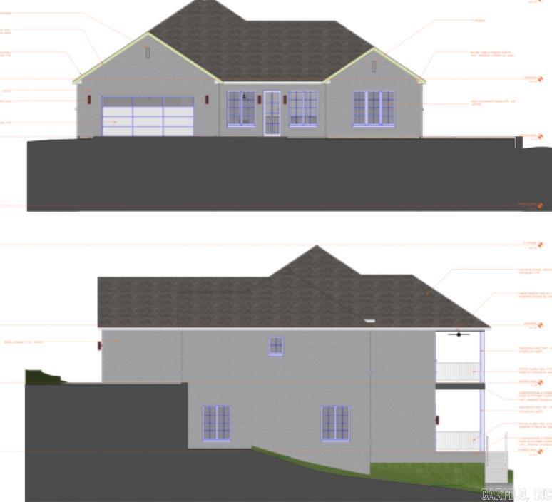 Bring your builder to build your own custom home or utilize the already approved and completed plans available! Drive by and take a look at the great potential in this lot! With custom plans available for use (see pictures of part of the plans with the exterior elevation) and the current building plans have also been approved by the HOA, this lot is home ready! Turtle Creek Cove road access from both the front and the back of the lot. Call Robert with any questions. Property extends above the easement road at the top, see staked markers for reference. Survey available as well.