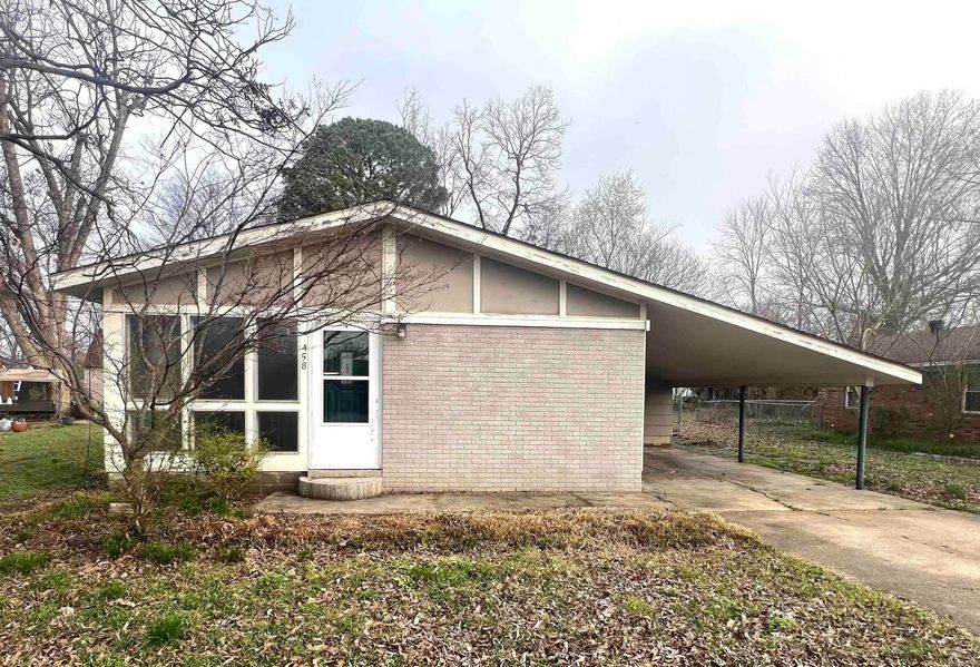 Located in Piggott, 458 Valerie Ln is a great opportunity for investors or first-time homebuyers looking for an affordable and practical property. This 3-bedroom, 1-bath home offers 984 square feet of living space and sits on a 0.13-acre lot, making it easy to maintain.  The home features a comfortable living area, functional layout, and covered parking with a single-car carport. The laundry area is conveniently located in the carport, helping keep utility space separate from the main living area.  With its manageable size and potential for steady rental income or affordable homeownership, this property is a smart option for investors looking to expand their portfolio or buyers ready to step into their first home.