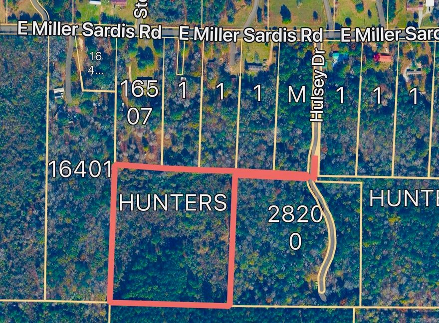 10 wooded and private acres. Great for hunting and recreation. Approximately half of parcel excluded from 1% flood zone could be perfect for building your dream estate. Established easement on attached survey.