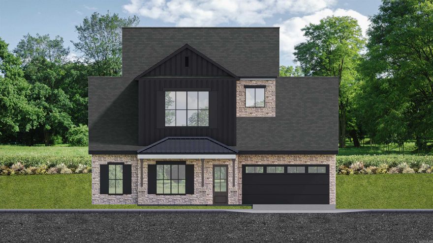 Welcome to Mountain Brook, West Little Rock's newest neighborhood. This two-story, five-bedroom, three-and-a-half-bath home is full of comfort and space. The main level features an open living room with a clear view into the kitchen and dining area, perfect for gatherings. The large kitchen features a center island, pantry storage, and easy access to the covered back porch, perfect for relaxing outside. The primary suite is on the main level with a roomy bath, walk-in shower, soaking tub, and a large closet. An office sits near the front entry, which is great for working from home. Upstairs, you will find four more bedrooms, two full baths, and a big playroom that gives everyone space to spread out. The layout is simple and practical with great flow on both levels. A two-car garage, laundry room, and a covered front porch add to the appeal. Built by HD Homes with quality detail throughout. This home sits in a quiet area close to shopping, dining, and top-rated schools. A wonderful place to call home.