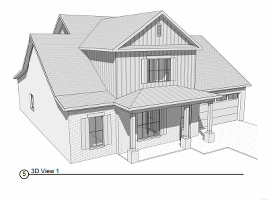 Welcome to Mountain Brook, West Little Rock's newest neighborhood. This two-story, five-bedroom, three-and-a-half-bath home is full of comfort and space. The main level features an open living room with a clear view into the kitchen and dining area, perfect for gatherings. The large kitchen features a center island, pantry storage, and easy access to the covered back porch, perfect for relaxing outside. The primary suite is on the main level with a roomy bath, walk-in shower, soaking tub, and a large closet. An office sits near the front entry, which is great for working from home. Upstairs, you will find four more bedrooms, two full baths, and a big playroom that gives everyone space to spread out. The layout is simple and practical with great flow on both levels. A two-car garage, laundry room, and a covered front porch add to the appeal. Built by HD Homes with quality detail throughout. This home sits in a quiet area close to shopping, dining, and top-rated schools. A wonderful place to call home.