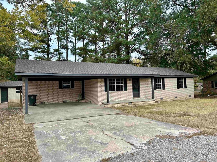 This 3 bedroom, 2 bath brick home is a must-see and includes a very nice kitchen and view of the backyard. It has been recently updated with a new roof, windows, and paint. Located in the Kingwood addition and conveniently  near the Sonic Drive-in on Highway 16N, this house offers a spacious backyard, a covered patio, and a brick outdoor building that can serve as a studio, man cave, or storage space. The patio is perfect for entertaining guests, with its stone pavers, beautiful trees, and privacy for outdoor activities. This property offers great value for affordable housing. Don't wait, schedule an appointment today as this home is expected to sell quickly. Please note that this property is owned by an investor, and no sellers' property disclosure is available.
