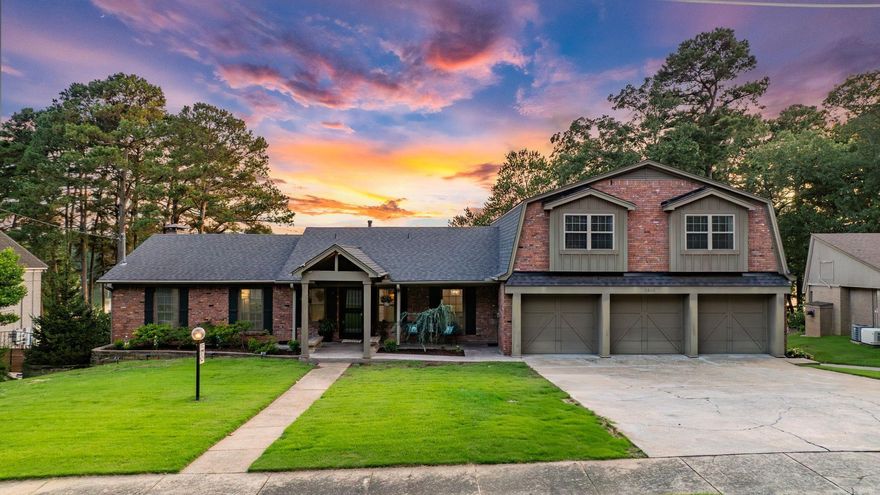 Welcome to this expansive lakefront home. Perfect for multi-generational living, rental opportunities, or large families, this home is designed for ultimate comfort and flexibility. The main level features a spacious three-car garage with a storm shelter, a luxurious primary suite, an office, formal dining, and an open-concept kitchen and living area that seamlessly connects to a den. Enjoy breathtaking views of the lake from the deck, making it the perfect spot to relax and entertain. The main floor also includes a laundry room and breakfast room, ensuring convenience at every turn. Upstairs, you'll find three generously sized bedrooms, including one with an ensuite bathroom, along with another full bathroom for added comfort. The fully finished downstairs boasts an oversized two-car garage, an additional bedroom, office, living room, dining room, kitchen, full bathroom, and laundry room. Step outside to the covered patio that overlooks the lake, providing a serene retreat. With ample storage throughout, this home is as functional as it is stylish. It's location and a whole house generator make this the perfect opportunity!