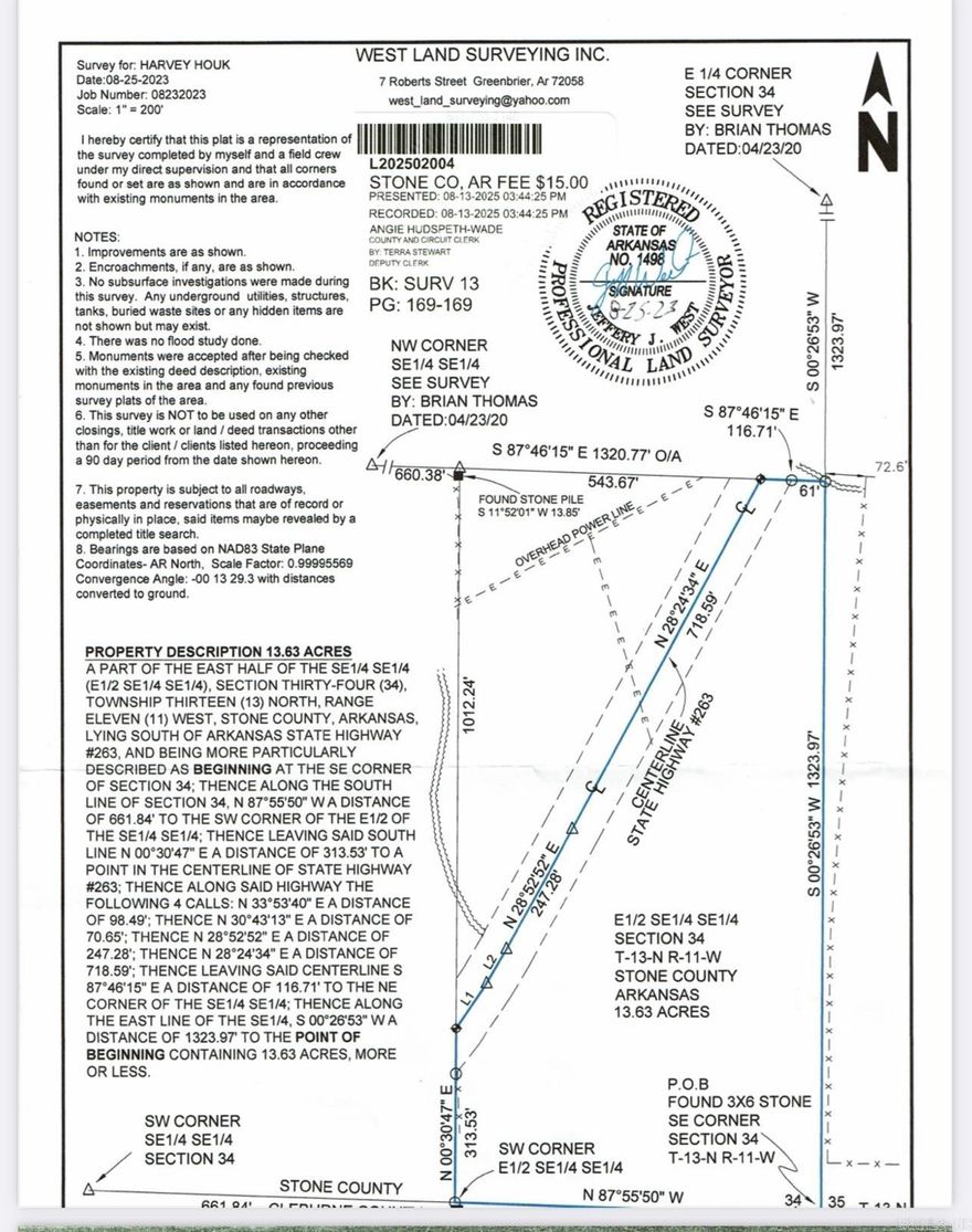 Great building site or hunting land just a short drive to Mountain View.  This property has a recent survey and is ready to sell.  Utilities at the road.  Hwy frontage for easy access to the property.  There was an old home place back in the late 70s.  This land is only a fifteen minute drive to Hill Creek Marina on the beautiful Greers Ferry Lake.  Don't miss this chance to own property in the Ozarks.