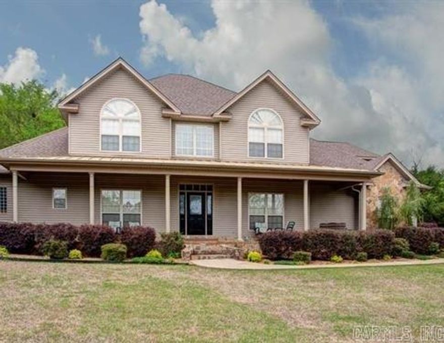 Beautiful two story country home in Pulaski County, AR features 4 spacious bedrooms and 3.5 baths. Sitting on a little over 5 acres this home has full front porch with views of private pond great for relaxing and watching the sunrise or set. Large two story living room with large windows for a picturesque view of the back yard. Bonus room with vaulted ceilings and large kitchen great for entertaining. You won't want to miss out on this beautiful home.