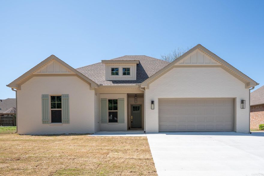 Beautiful custom-built new construction 4 bed/2 bath home in West Conway. Wonderful open floor plan, large foyer, living room w/fireplace and wood detail surround, tall ceilings. Amazing custom kitchen with quartz countertops, stainless steel appliances, under counter lighting, electric stove/oven, tile backsplash, island, pantry, and separate dining area. The primary suite is large, with great natural light in the bedroom, tub/shower combo, double sinks, custom cabinets and built-ins. Guest rooms are a great size and share a guest bath w/double sinks, tub/shower combo, and extra storage. Nice laundry room. Recessed lighting and custom trim. Wonderful covered patio, great yard, 2 car garage.