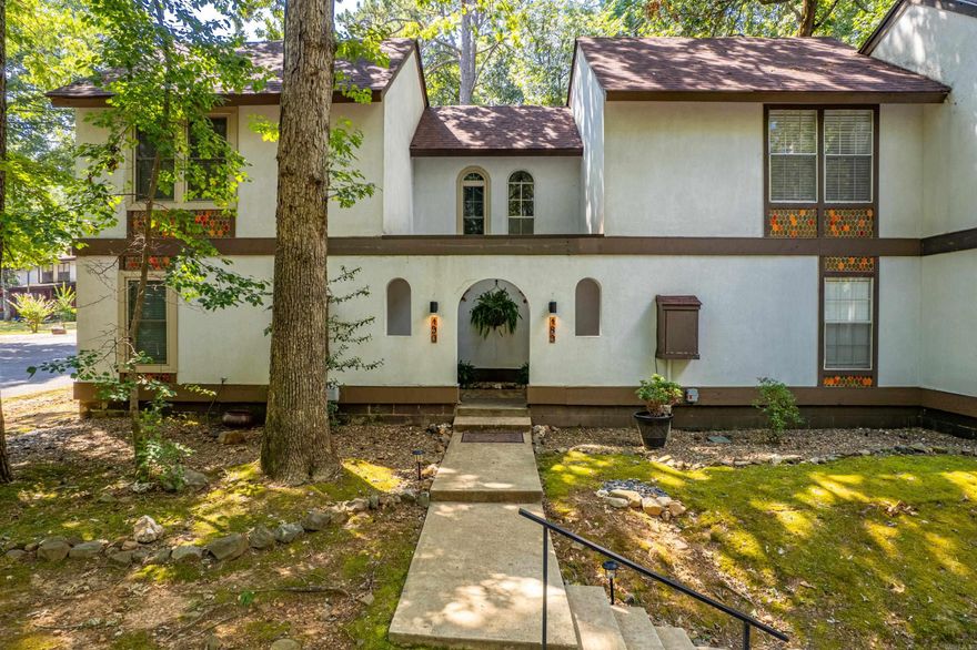 Perfectly Move-In Ready! Step into Spanish-style charm in this fully furnished turnkey 3- bedroom townhome on De Soto golf course. This home features gorgeous granite-tops, updated appliances and cabinets in the kitchen! A fireplace and 3 beautiful bedrooms with spacious closets, and a warm, inviting layout that’s as cozy as it is functional. Roof (2024) so you can move right in with confidence. From morning coffee on the patio to sunset views over the course, every day here feels like vacation.