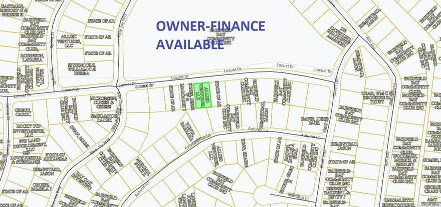 Owner-finance available. Located in Fairfield Bay with tons of amenities. Primary, secondary or rental home location. Finance terms are 0%, $100 finance fee and 5 monthly payments of $194. Closing costs included in price. Parcel # 600-03765-000